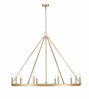 Chandeliers 10 Lamps Carruth Chandelier - Modern Gold - 45in Diameter - E12 Candelabra Base