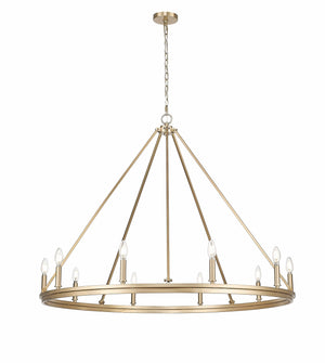 Chandeliers 10 Lamps Carruth Chandelier - Modern Gold - 45in Diameter - E12 Candelabra Base