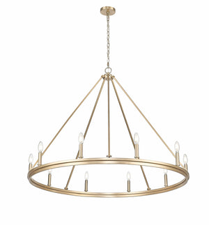 Chandeliers 10 Lamps Carruth Chandelier - Modern Gold - 45in Diameter - E12 Candelabra Base