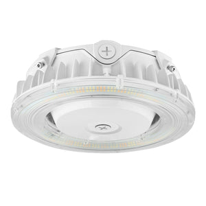 LED Canopy Fixtures 100W LED Round Canopy Light - Wattage and Color Switching - White Finish