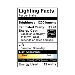 Flush Mounts LED 12W 12in. Round Matte White Dimmable LED Ceiling Light - 100 Degree Beam - 120VAC - Direct Wiring - 1,200 Lm