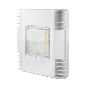 LED Canopy Fixtures 150W LED Square Parking Garage Light - 5000K Daylight White - 120 Degree Beam - White Finish