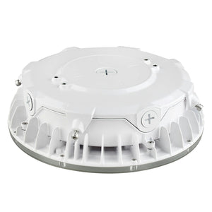 100W LED Round Canopy Light - Wattage and Color Switching - White Finish