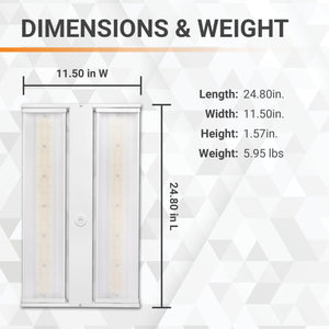 LED High Bay Lights 165W/130W/110W LED Linear High Bay with Chain Mount - 4K/5K CCT - 120-277VAC