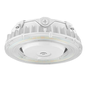 100W LED Round Canopy Light - Wattage and Color Switching - White Finish