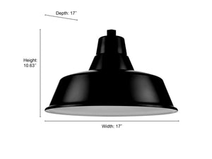 ECO-RLM Shade 17'' Satin Black Classic Warehouse Shade