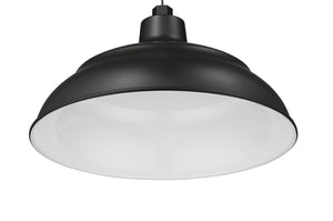 ECO-RLM Shade 17in. Integrated LED Warehouse Shade - Satin Black - 11W - 3000K