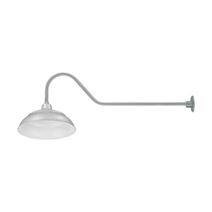 Integrated LED RLM 17in. Integrated LED Warehouse Shade With Gooseneck - Painted Galvanized - 11W - 3000K 41'' Long Galvanized Gooseneck Arm