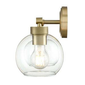 Vanity Fixtures 2 Lamps Jonatan Vanity Light - Vintage Brass - Clear Glass - 16in. Wide