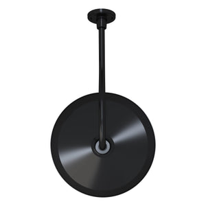 Fovero RLM 21" Satin Black RLM Barn Light Shade With 22" Long Gooseneck Arm