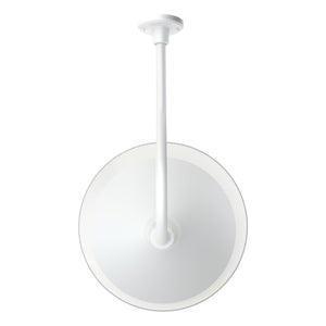 Fovero RLM 21" White RLM Barn Light Shade With 22" Long Gooseneck Arm