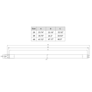 LED Tubes 2ft 8W T8 LED Tube - Hybrid Type A+B Ballast - 5-CCT Selectable - G13 Medium BiPin - 1,000 Lm - 30 Pack