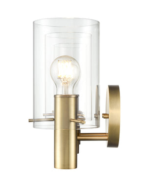 Vanity Fixtures 3 Lamps Apolla Vanity Light - Vintage Brass - Clear Glass - 24in. Wide