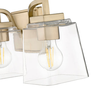 Vanity Fixtures 3 Lamps Avenna Vanity Light - Modern Gold - Clear Glass - 23.6in. Wide