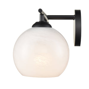 Vanity Fixtures 3 Lamps Kimorra Vanity Light - Matte Black - White Cloud Glass - 23.88in. Wide