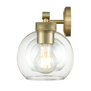 Vanity Fixtures 4 Lamps Jonatan Vanity Light - Vintage Brass - Clear Glass - 35in. Wide