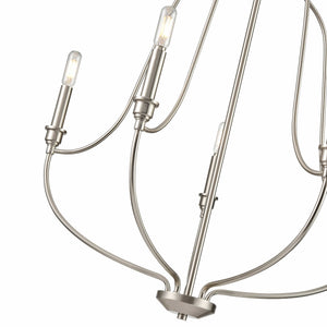 Chandeliers 5 Lamps Senoia Chandelier - Brushed Nickel - 25in Diameter - E12 Candelabra Base