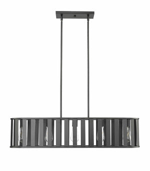 Chandeliers 5 Lamps Stella Chandelier - Matte Black - 38.625in Diameter - E26 Medium Base