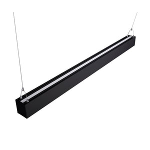 LED High Bay Lights 50W LED Linear Up & Down Suspension Light Fixture / 3K/4K/5K CCT / Black Finish / Dimmable / DLC Premium