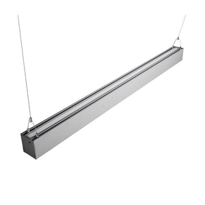 LED High Bay Lights 50W LED Linear Up & Down Suspension Light Fixture / 3K/4K/5K CCT / Silver Finish / Dimmable / DLC Premium