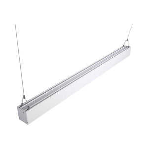 LED High Bay Lights 50W LED Linear Up & Down Suspension Light Fixture / 3K/4K/5K CCT / White Finish / Dimmable / DLC Premium