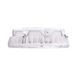 LED Canopy Fixtures 55W LED Round Parking Garage Light - 3K/4K/5K CCT - 150 Degree Beam - White Finish