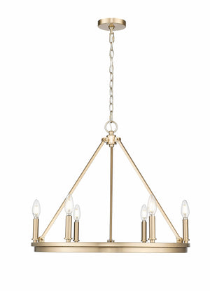 Chandeliers 6 Lamps Carruth Chandelier - Modern Gold - 25in Diameter - E12 Candelabra Base