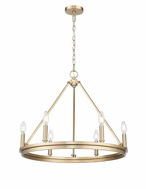 Chandeliers 6 Lamps Carruth Chandelier - Modern Gold - 25in Diameter - E12 Candelabra Base