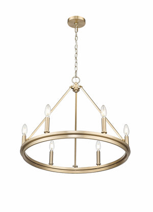 Chandeliers 6 Lamps Carruth Chandelier - Modern Gold - 25in Diameter - E12 Candelabra Base