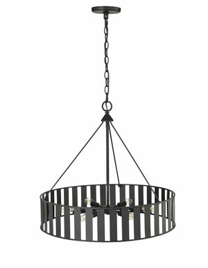 Chandeliers 6 Lamps Stella Chandelier - Matte Black - 24in Diameter - E12 Candelabra Base