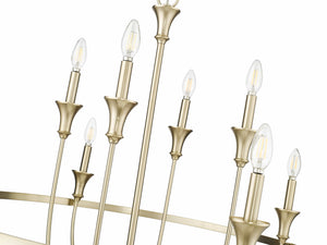 Chandeliers 8 Lamps Emery Chandelier - Modern Gold - 33.5in Diameter - E12 Candelabra Base