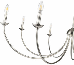 Chandeliers 8 Lamps Huxley Chandelier - Polished Nickel - 52in Diameter - E12 Candelabra Base