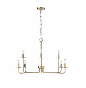 Chandeliers 8 Lamps Marceline Chandelier - Modern Gold - 37.85in Diameter - E12 Candelabra Base