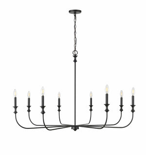 Chandeliers 8 Lamps Savanne Chandelier - Matte Black - 47.5in Diameter - E12 Candelabra Base