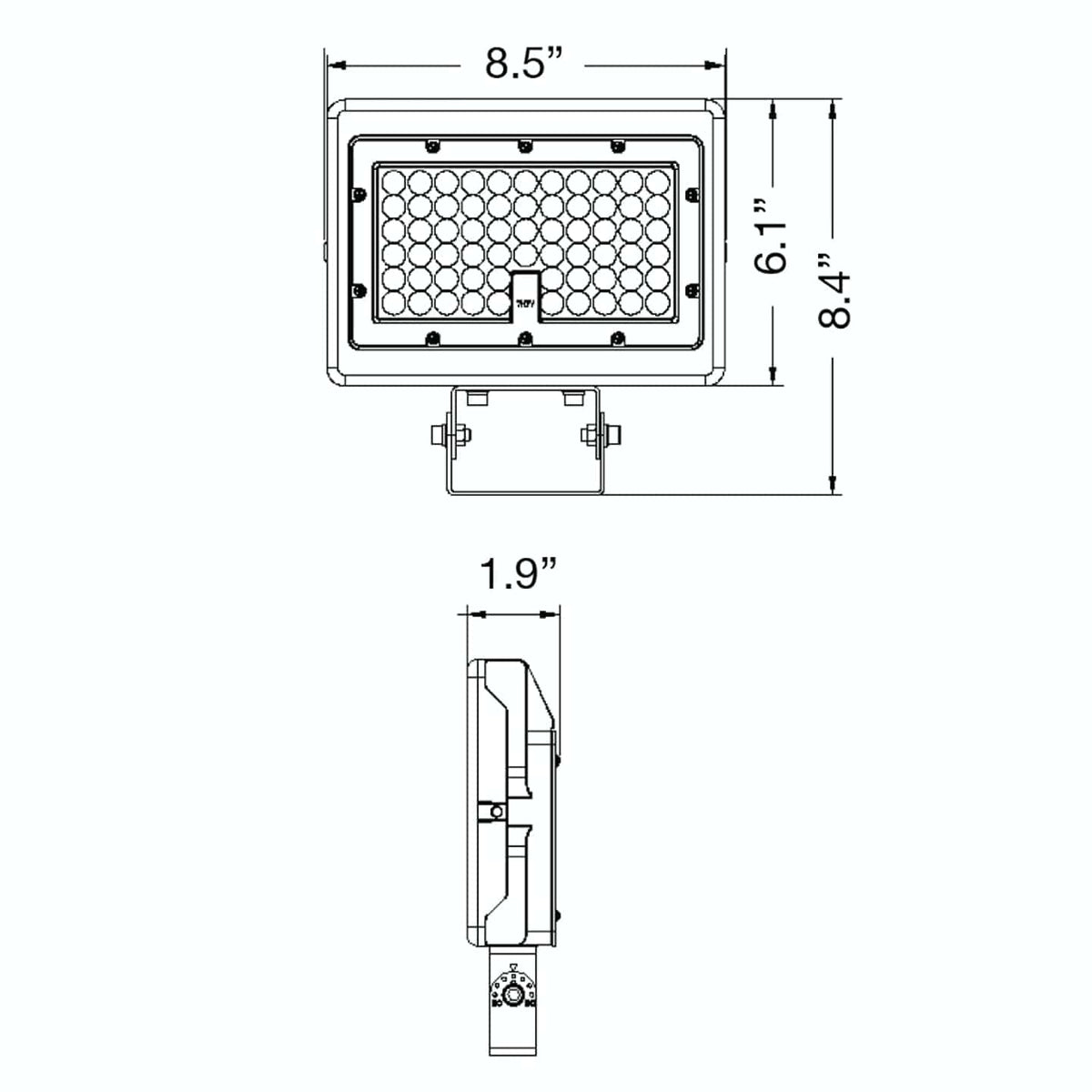 Mini LED Flood Light - 80W, 70W & 60W Photocell Flood Light