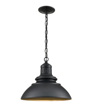 Adda Integrated LED Outdoor Hanging Lantern - Powder Coat Black - 13.03in. Diameter - 12W