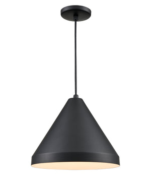 R Series Wide Cone Pendant - Satin Black - 17in. Diameter - E26 Medium Base