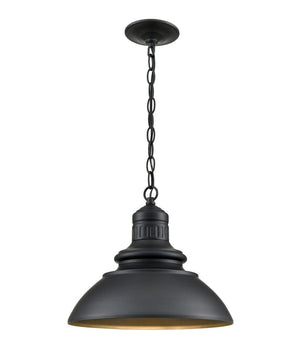 Pendant Fixtures Adda Integrated LED Outdoor Hanging Lantern - Powder Coat Black - 13.03in. Diameter - 12W