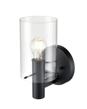 Wall Sconces Apolla Wall Sconce - Matte Black - Clear Glass - 7in. Extension - E26 Medium Base