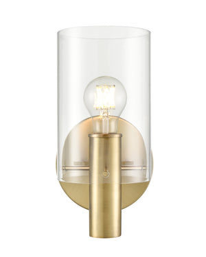 Wall Sconces Apolla Wall Sconce - Vintage Brass - Clear Glass - 7in. Extension - E26 Medium Base