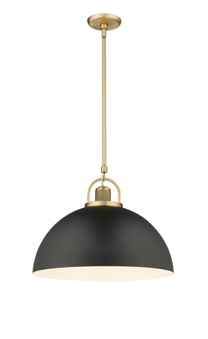 Pendant Fixtures Artistan Pendant - Vintage Brass / Matte Black - 17.7in. Diameter - E26 Medium Base