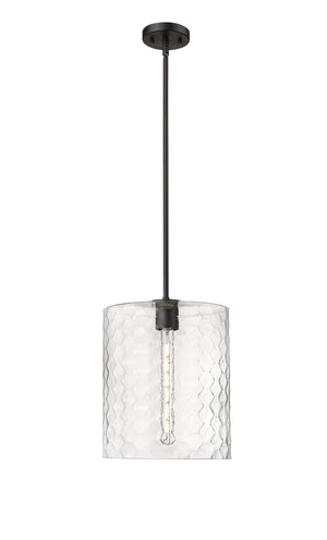 Pendant Fixtures Ashli Pendant - Matte Black - Clear Honeycomb Glass - 12in. Diameter - E26 Medium Base