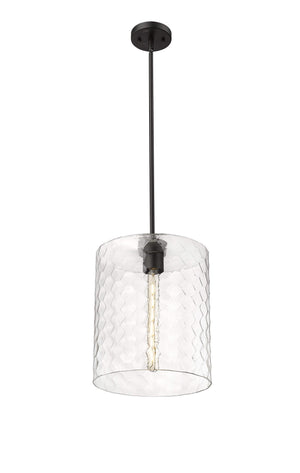 Pendant Fixtures Ashli Pendant - Matte Black - Clear Honeycomb Glass - 12in. Diameter - E26 Medium Base