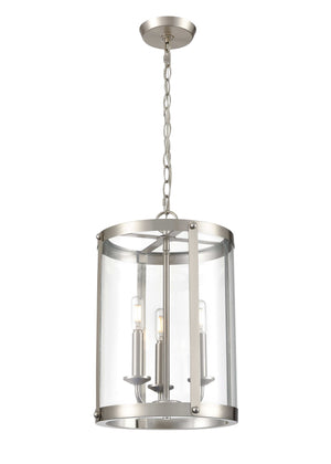 Pendant Fixtures Aydenn Pendant - Brushed Nickel - Clear Glass - 11.75in. Diameter - E12 Candelabra Base