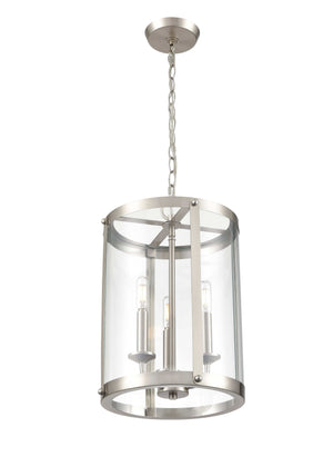 Pendant Fixtures Aydenn Pendant - Brushed Nickel - Clear Glass - 11.75in. Diameter - E12 Candelabra Base