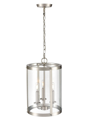 Pendant Fixtures Aydenn Pendant - Brushed Nickel - Clear Glass - 11.75in. Diameter - E12 Candelabra Base