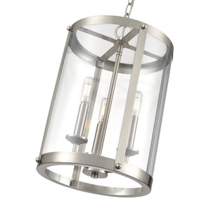 Pendant Fixtures Aydenn Pendant - Brushed Nickel - Clear Glass - 11.75in. Diameter - E12 Candelabra Base