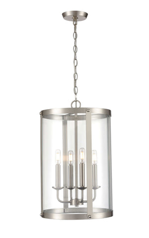 Pendant Fixtures Aydenn Pendant - Brushed Nickel - Clear Glass - 15.75in. Diameter - E12 Candelabra Base