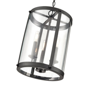 Pendant Fixtures Aydenn Pendant - Matte Black - Clear Glass - 11.75in. Diameter - E12 Candelabra Base