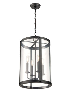 Pendant Fixtures Aydenn Pendant - Matte Black - Clear Glass - 13.75in. Diameter - E12 Candelabra Base